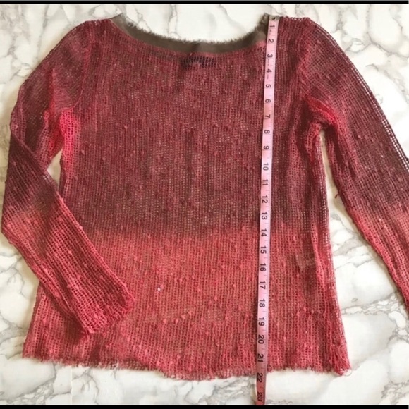 Orange Ombré Mesh Top - Picture 8 of 12